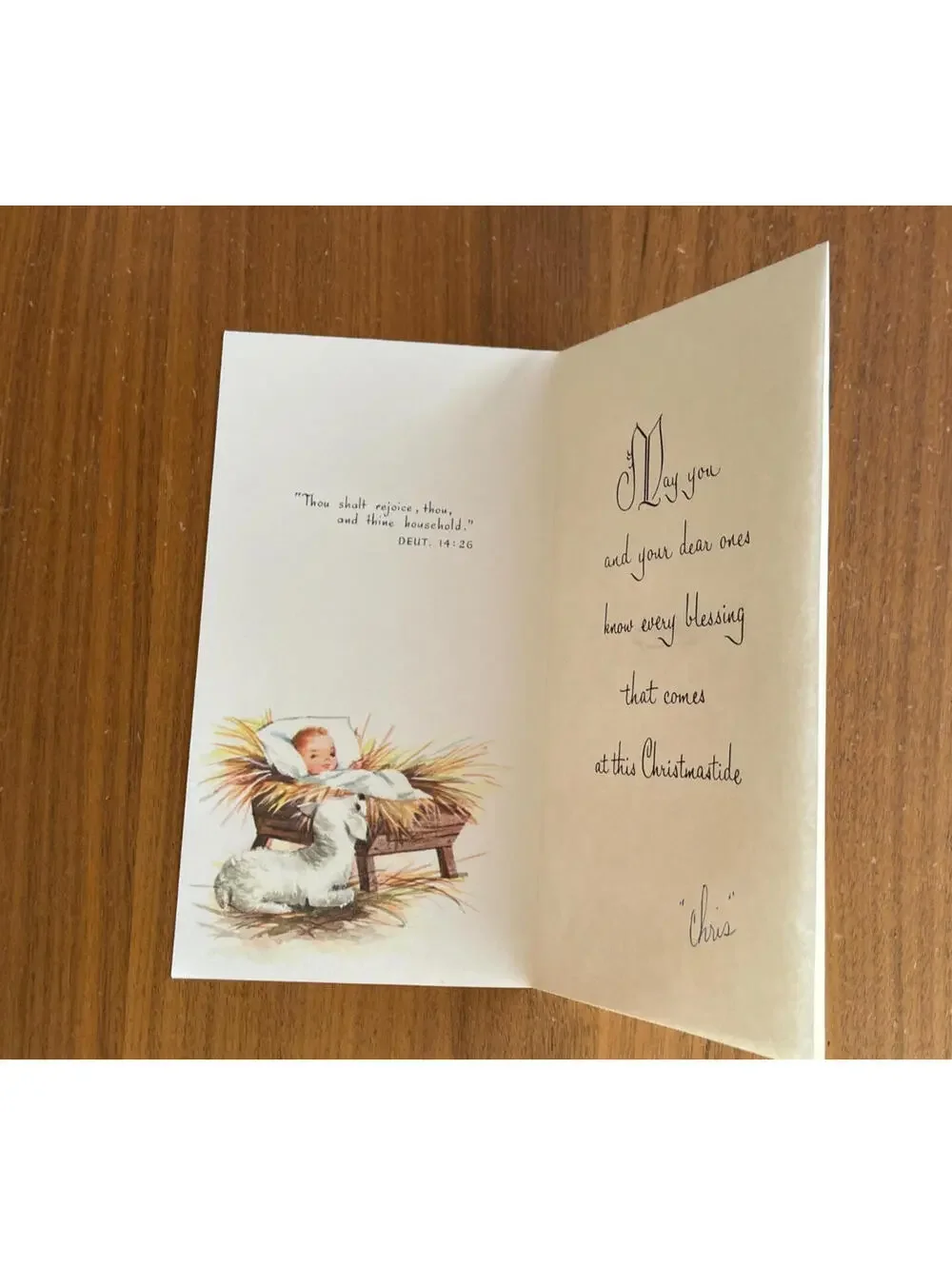 Christmas Blessings Mothe Mary &  Baby Jesus Nativity Card Christmas Card